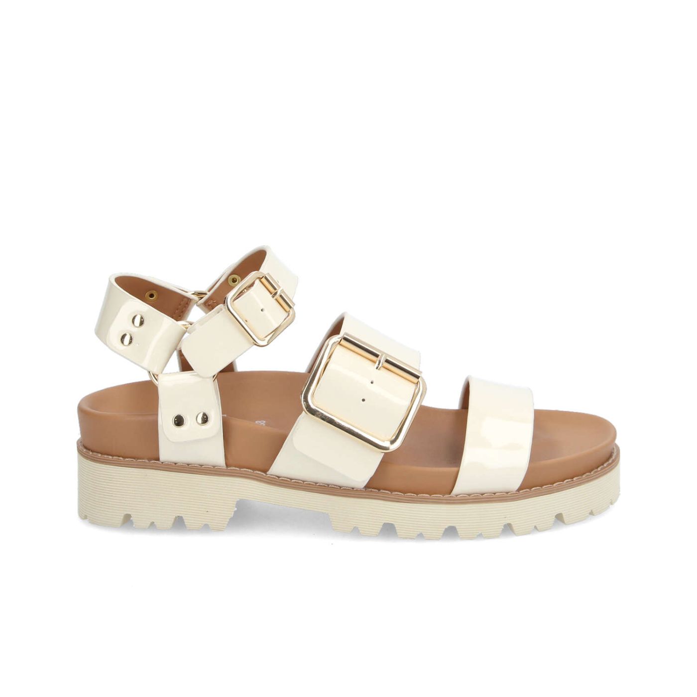 JUNE ANKLE W - PATENT - BLANC CASSE